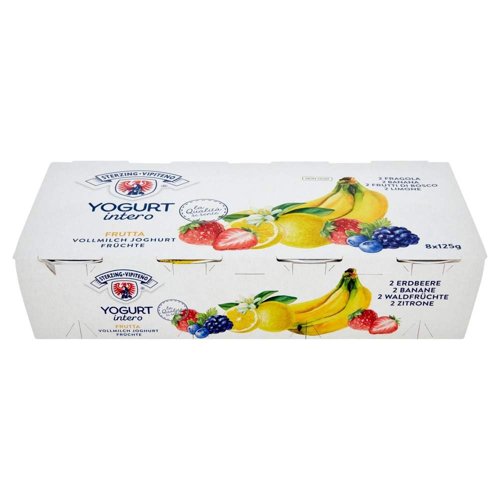 Yogurt Intero Frutta Assortita, 8x125 g